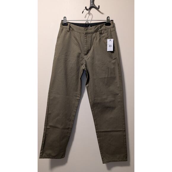 Volcom So Chickie High Rise Chino Pants Green Womens Size 25 NWT - Picture 1 of 5